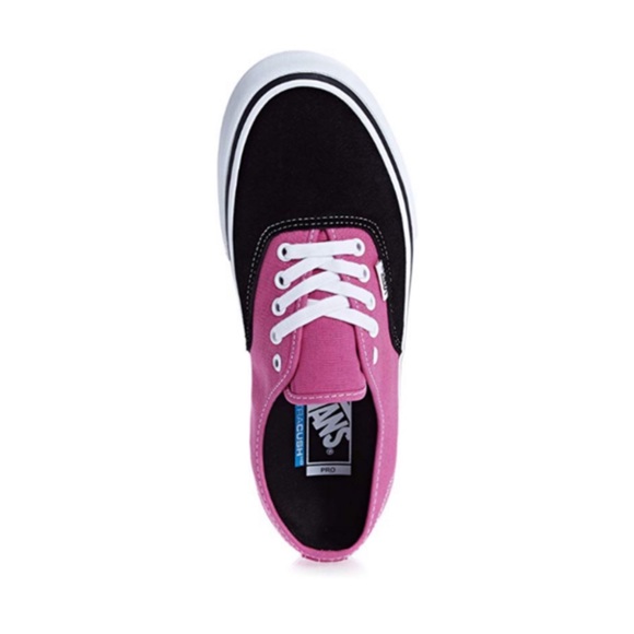 VANS Black Magenta Pink Canvas Suede Skate Shoes - Picture 6 of 8